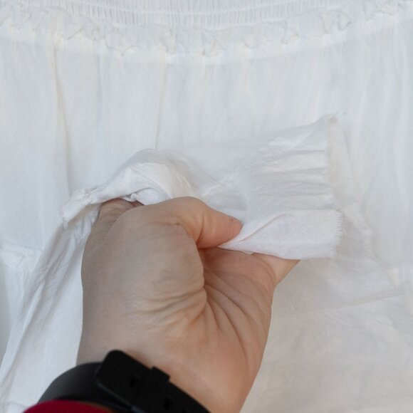 NWT! RARE! Free People Stuck In The Moment White Tiered 100% Cotton Skirt! - Picture 11 of 16
